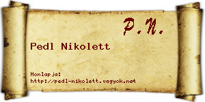 Pedl Nikolett névjegykártya